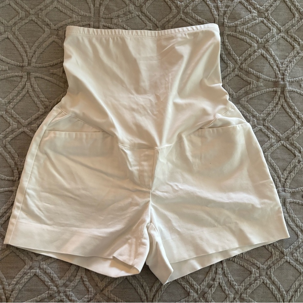 Gap Maternity White Tailored Shorts